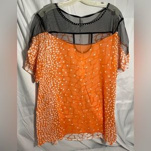 Dila, orange blouse, size XL?